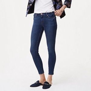LOFT denim leggings in vivid dark indigo wash